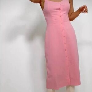 Kittenish Button-Down Midi Dress